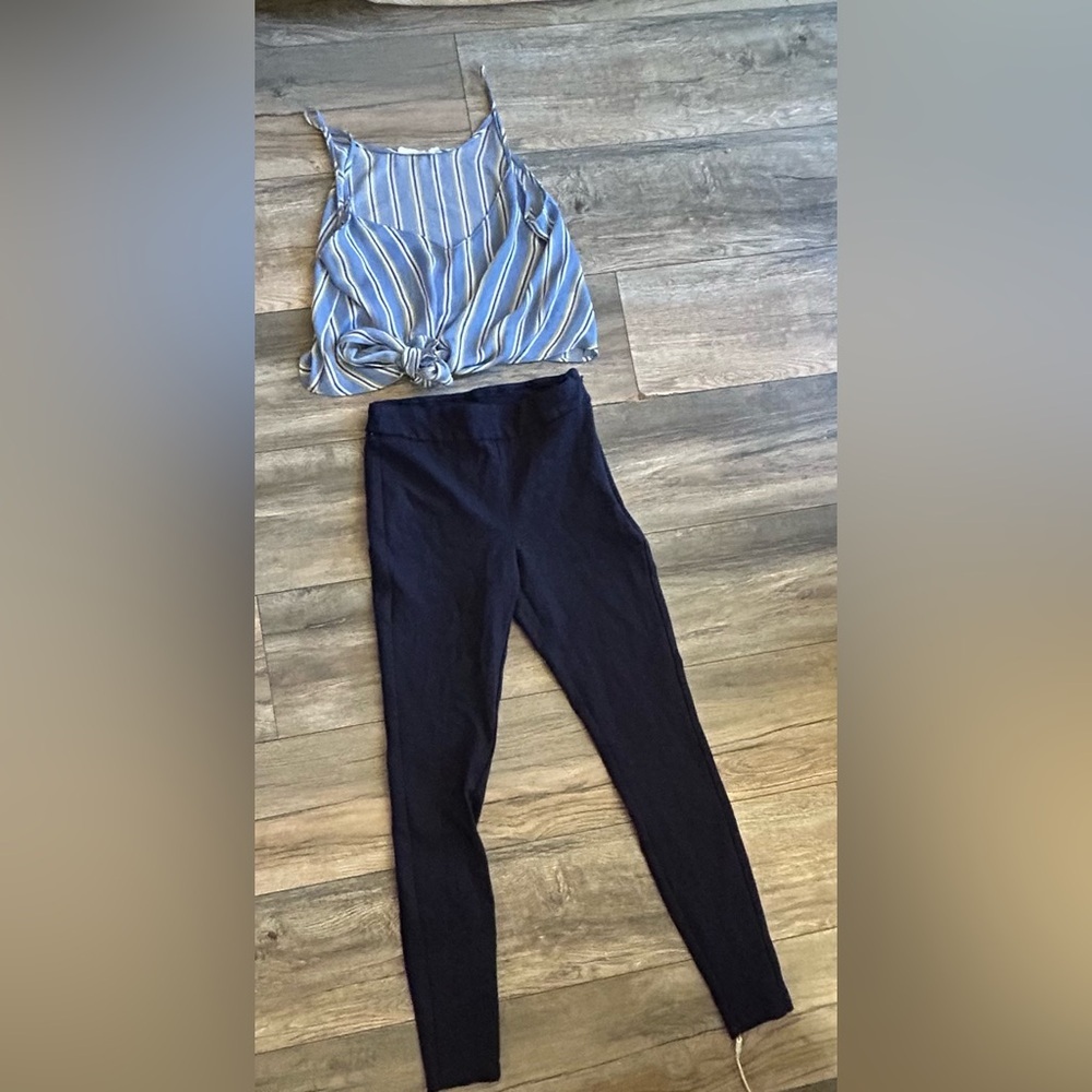 Lush Cropped cami tank with A New Day pants with side zip bundle! XS